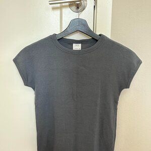 Zara women Grey and Navy T-shirt